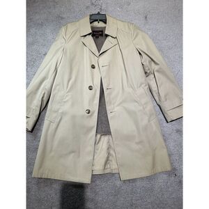 Botany 500 Men’s Removable Faux Fur Lined Classic Trench Coat  Jacket S38 Long.